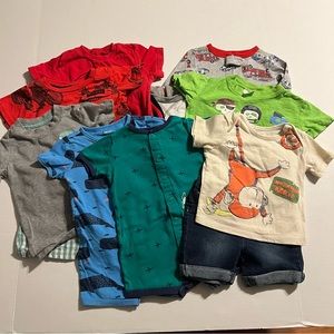 14 piece baby boy lot - 12 months - 8 outfits GUC
